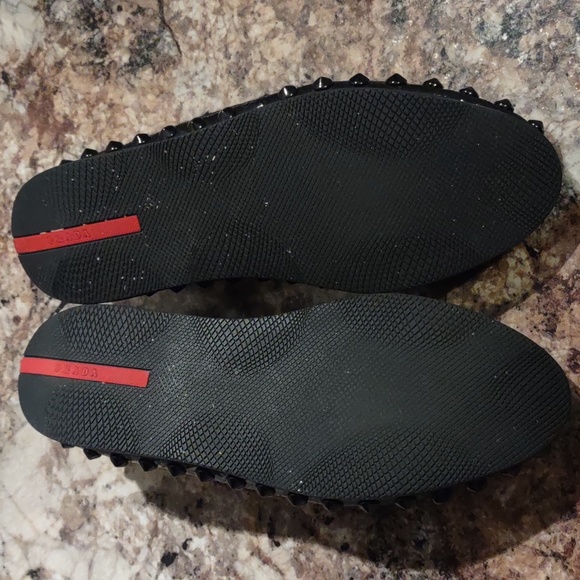 *FINAL PRICE* Prada Women's Leopard Stud Platform Slip-On Shoes - Picture 10 of 14